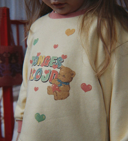 Konges Sløjd Sweatshirt - Spotty Frill - Banana Crepe