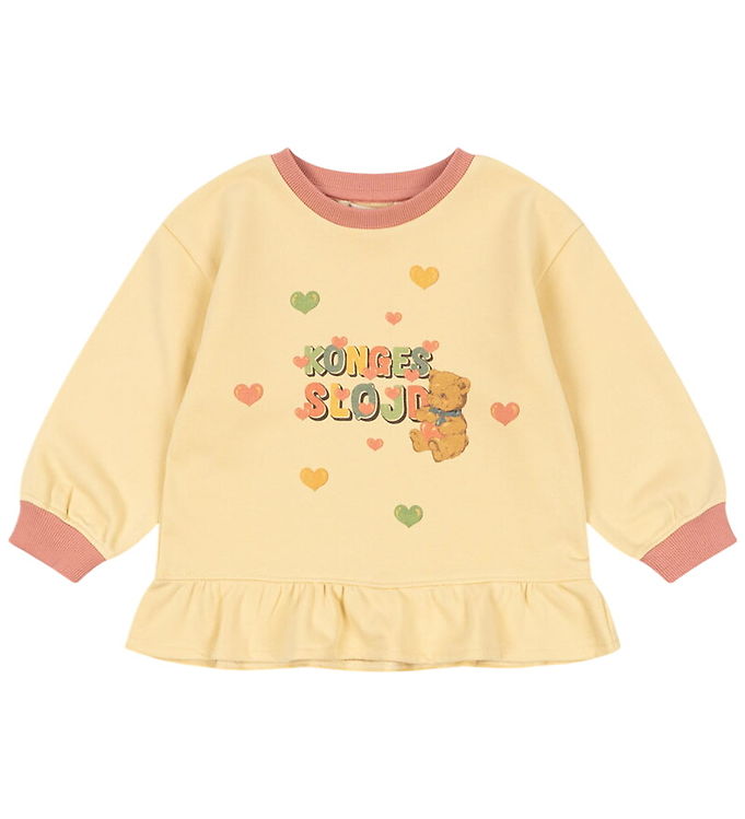 Konges Sløjd Sweatshirt - Spotty Frill - Banana Crepe
