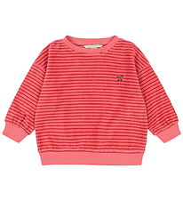 Konges Sløjd Sweatshirt - Frotté - Itty - Cardinal Rose Stripe