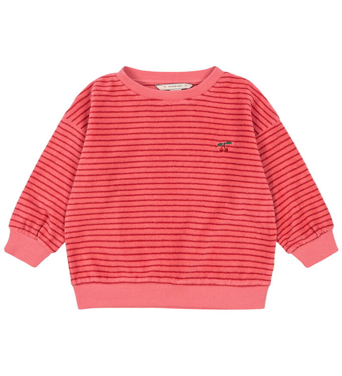 Konges Sløjd Sweatshirt - Frotté - Itty - Cardinal Rose Stripe