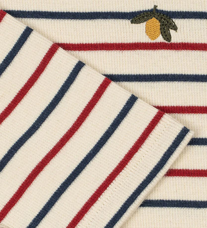 Konges Sløjd Bluse - Rib - Voco Modal - Tricolore Bleu