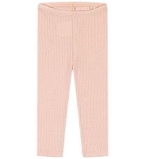 Konges Sløjd Leggings - Hulmønster/Blonder - Minnie - Pale Blush