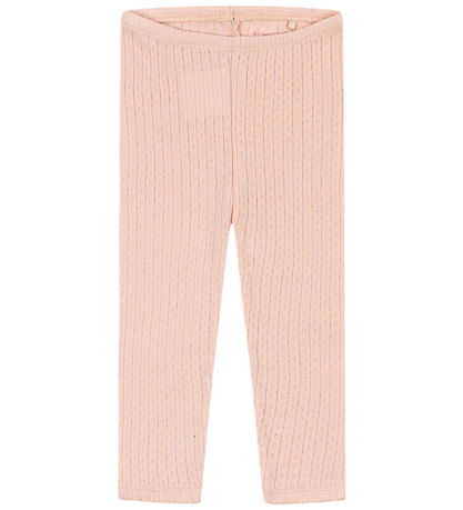 Konges Sløjd Leggings - Hulmønster/Blonder - Minnie - Pale Blush