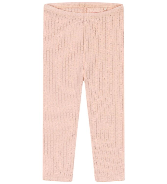Konges Sløjd Leggings - Hulmønster/Blonder - Minnie - Pale Blush