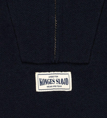 Konges Sløjd Bluse - Mano Half Zip - Total Eclipse