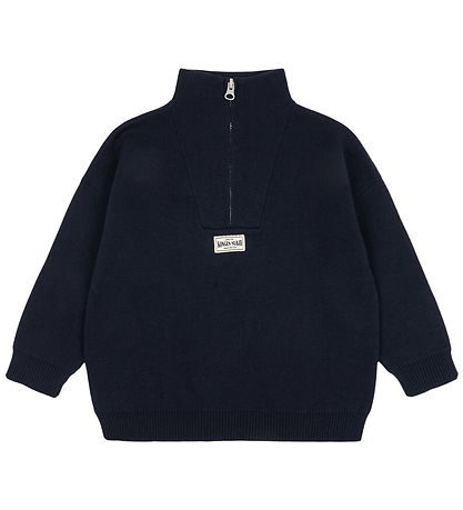 Konges Sløjd Bluse - Mano Half Zip - Total Eclipse