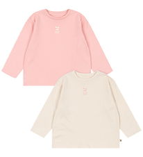 Konges Sløjd Bluse - 2-pak - Lin - Pink Dolphin/Antique White