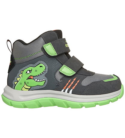 Skechers Støvler - Dynamic Trail Dino-Scouts - Gray/Lime