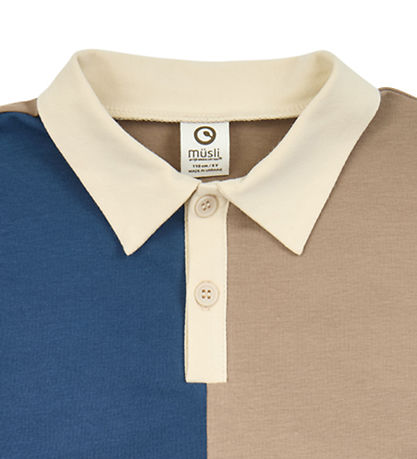 Müsli Polobluse - Cozy Me Color Block - Walnut