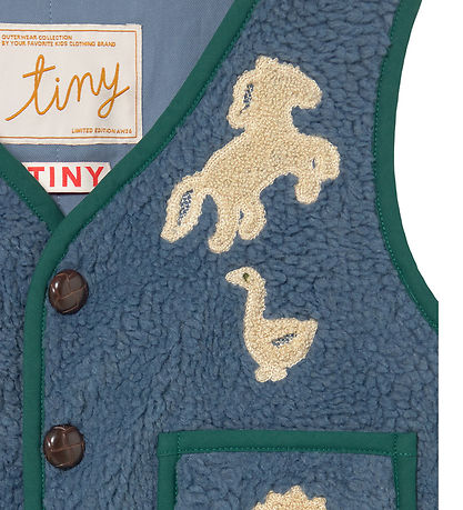 Tiny Cottons Vest - Fleece - Sherpa - Stone