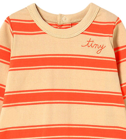 Tiny Cottons Body l/æ - Retro Stripes - Summer Red