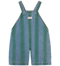 Tiny Cottons Smækbukser - Retro Stripes - Denim Medium Wash