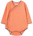 Tiny Cottons Wrap Bodysuit l/s - Rib - Summer Red