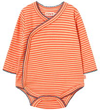 Tiny Cottons Slå-om Body l/æ - Rib - Summer Red