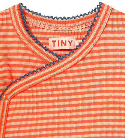 Tiny Cottons Slå-om Body l/æ - Rib - Summer Red