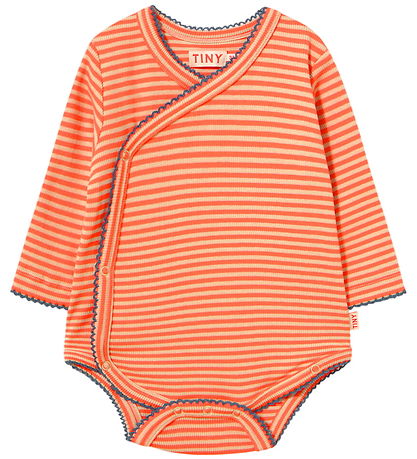 Tiny Cottons Slå-om Body l/æ - Rib - Summer Red