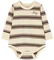 Tiny Cottons Bodysuit l/s - Retro Stripes - Cacao