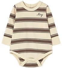 Tiny Cottons Body l/æ - Retro Stripes - Cacao