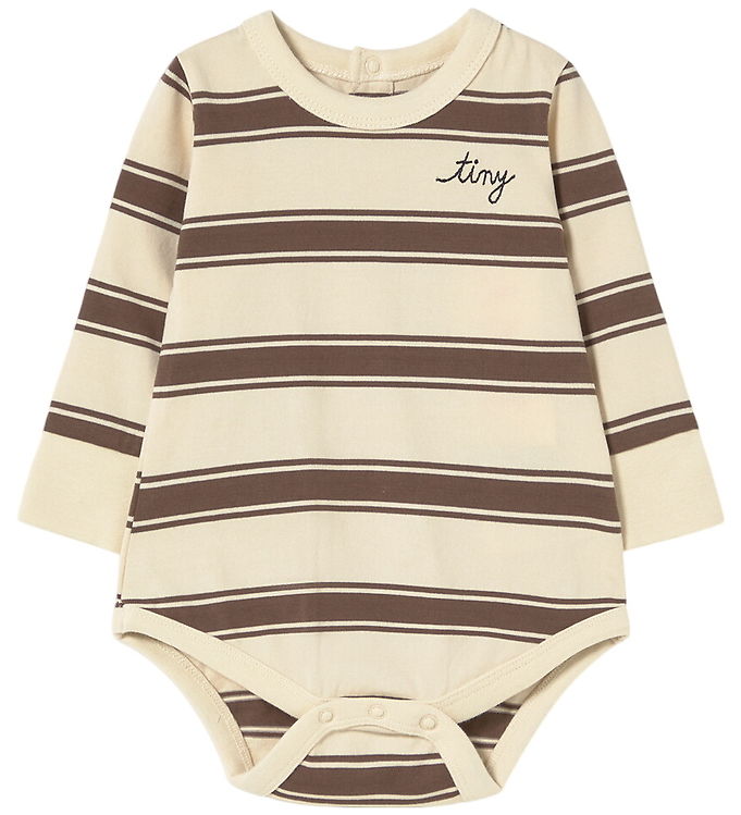 Tiny Cottons Body l/æ - Retro Stripes - Cacao