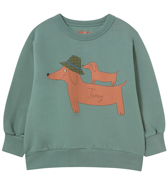 Tiny Cottons Sweatshirt - Two Dogs - Teal
