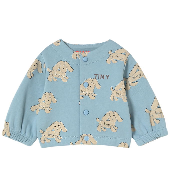 Tiny Cottons Cardigan - Sweat - Dogs - Denim Blue