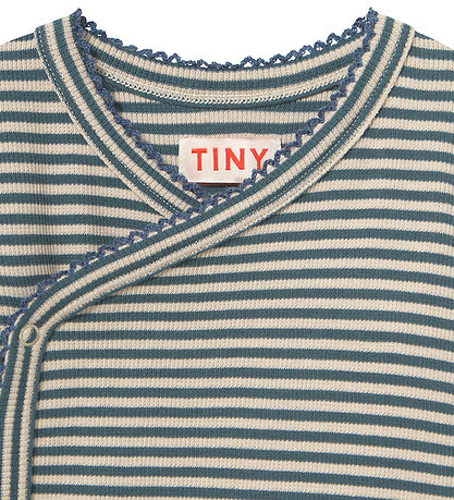 Tiny Cottons Slå-om Body l/æ - Rib - Stormy Blue