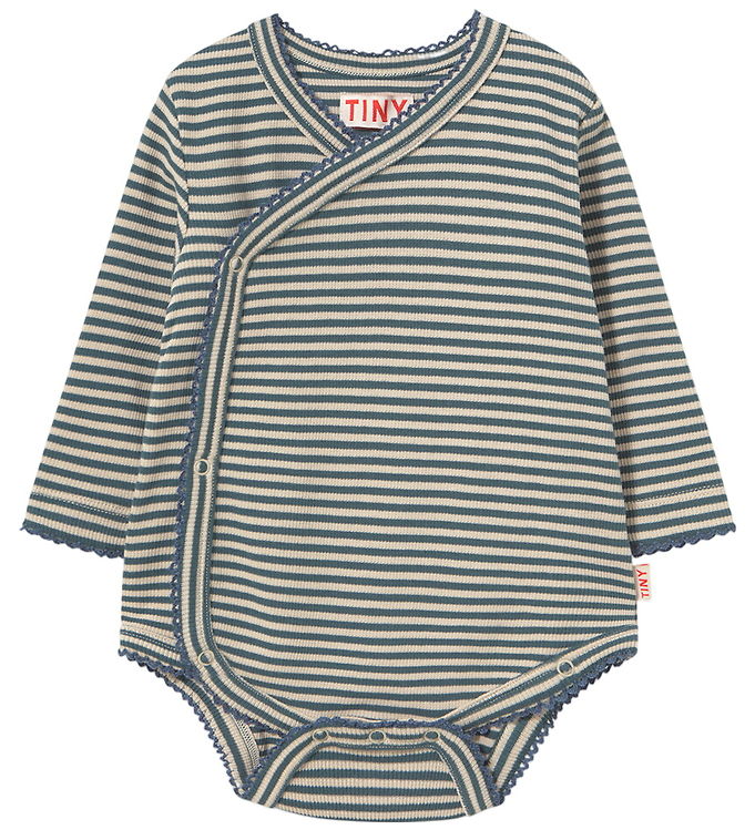 Tiny Cottons Slå-om Body l/æ - Rib - Stormy Blue