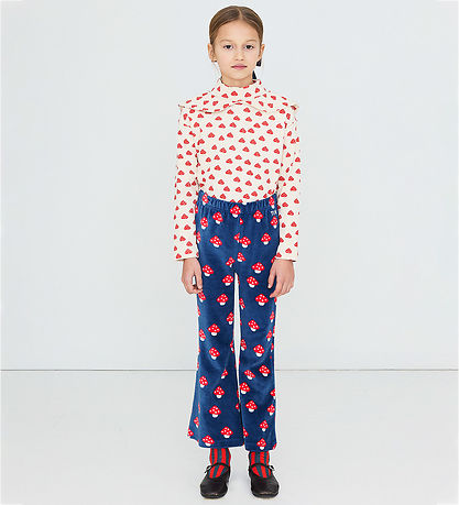 Tiny Cottons Bluse - Rib - Mini Mushrooms - Ivory