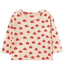 Tiny Cottons Bluse - Rib - Mini Mushrooms - Ivory