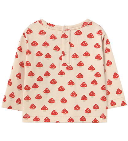 Tiny Cottons Bluse - Rib - Mini Mushrooms - Ivory
