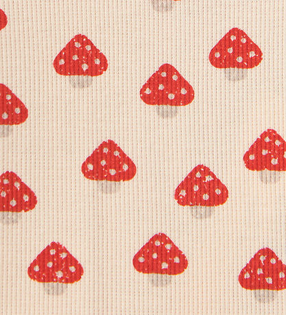 Tiny Cottons Bluse - Rib - Mini Mushrooms - Ivory