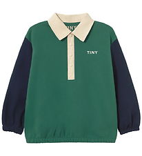 Tiny Cottons Polobluse - Color Block - Dark Green