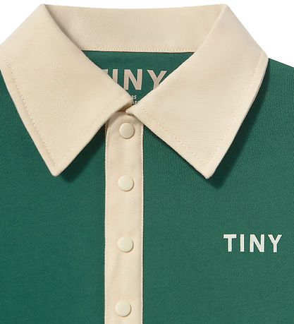 Tiny Cottons Polobluse - Color Block - Dark Green