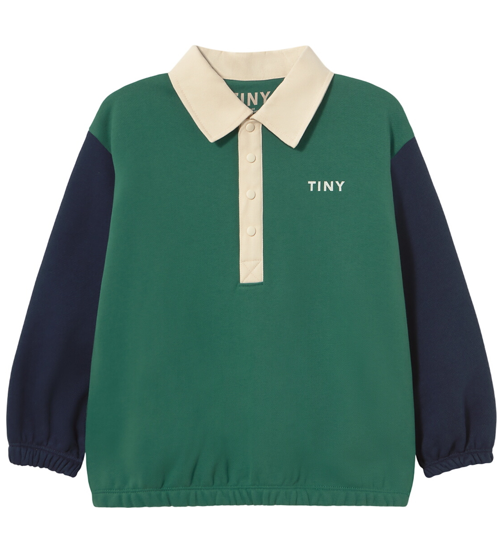 Tiny Cottons Polo - Color Block - Dark Green - Tiny Cottons - 6 ans (116) - Blouse