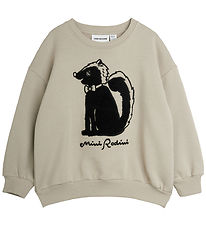 Mini Rodini Sweatshirt - Stinkdyr - Chenille - Grå