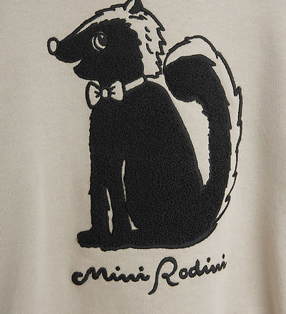 Mini Rodini Sweatshirt - Stinkdyr - Chenille - Grå