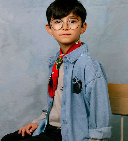 Mini Rodini Skjorte - Denim Skunk - Blue