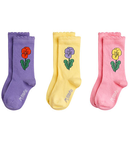 Mini Rodini Strømper - 3-pak - Violas - Multi