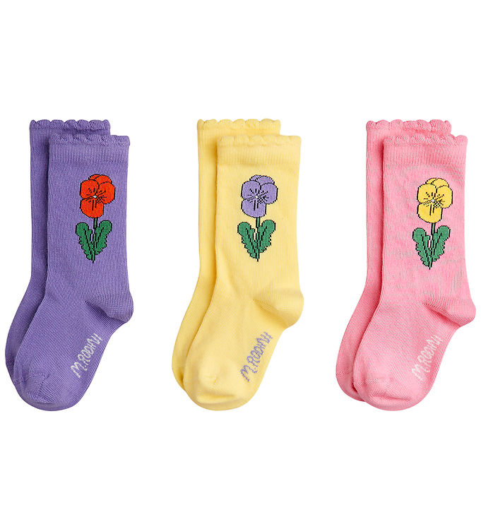 Mini Rodini Strømper - 3-pak - Violas - Multi