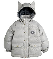 Mini Rodini Dynejakke - Cat ears - Grey