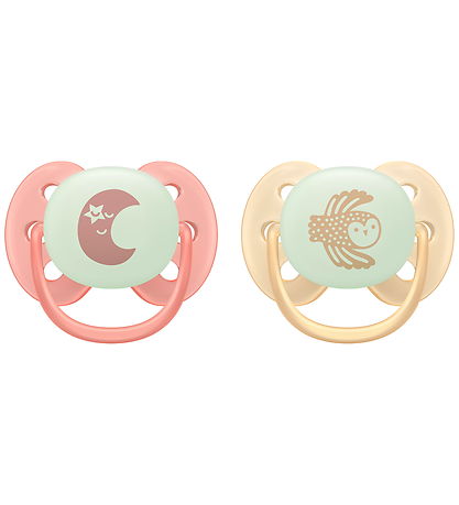 Philips Avent Sutter - 2-pak - Ultra Soft Nighttime - Rosa/Gul