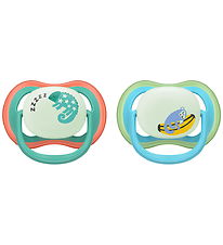 Philips Avent Sutter - 2-pak - Ultra Air Nighttime - Grøn/Blå m.