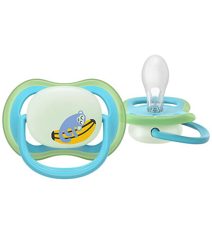 Philips Avent Sutter - 2-pak - Ultra Air Nighttime - Grøn/Blå m.