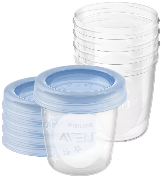 Philips Avent Koppar Till Förvaring - 5-pack - 180 ml - Klar/Blå