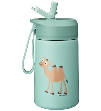 Carl Oscar Drikkedunk - Steelish - 400 ml - Grøn m. Kamel
