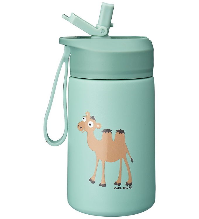 Carl Oscar Drikkedunk - Steelish - 400 ml - Grøn m. Kamel