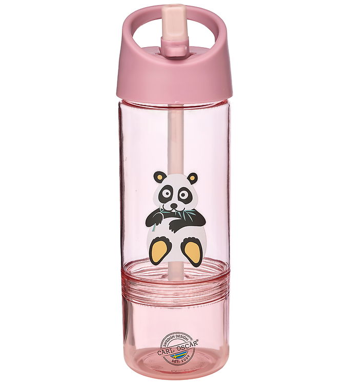Carl Oscar Drikkedunk m. Sugerør - 2-i-1 - 300/150 ml - Pink m.