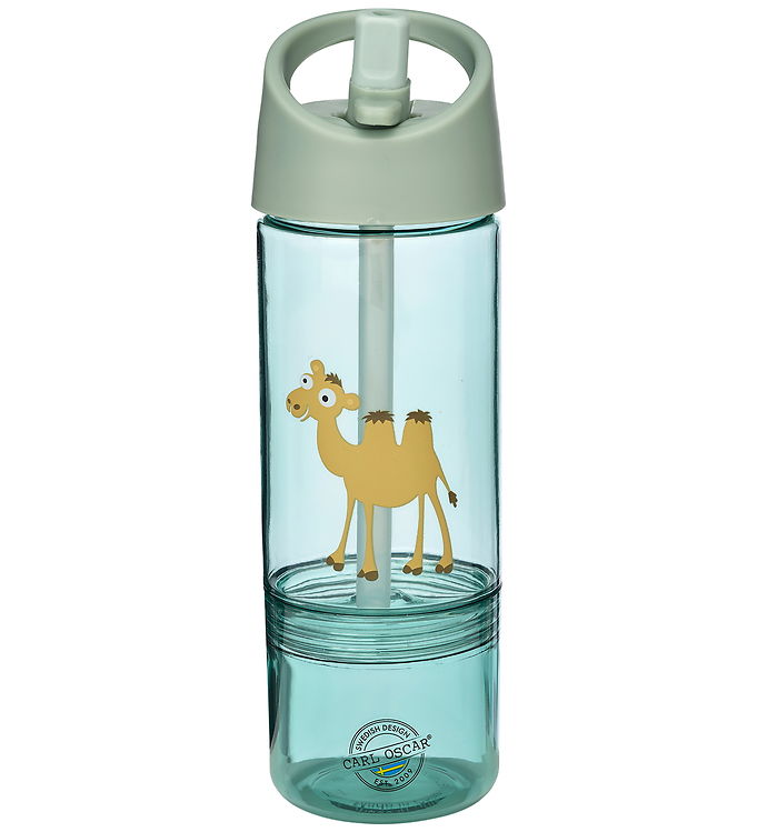 Carl Oscar Drikkedunk m. Sugerør - 2-i-1 - 300/150 ml - Grøn m.