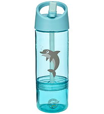 Carl Oscar Drikkedunk m. Sugerør - 2-i-1 - 300/150 ml - Blå m. D