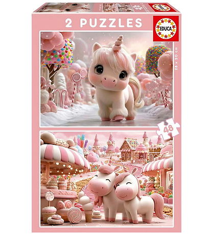 Educa Puslespil - 2x48 Brikker - Sweet Unicorns